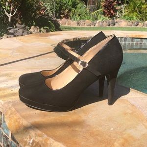 Black Mary Jane Platform Heels
